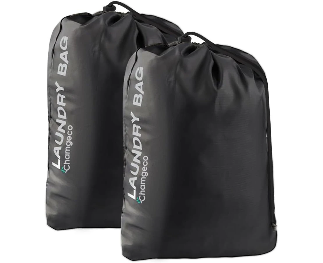 2Pack Large Travel Laundry Bag,Washable Dirty Clothes Organizer Storage Bag with Drawstring,Heavy Duty Gym Clothes Bag Multipurpose Bag Storage Hamper for