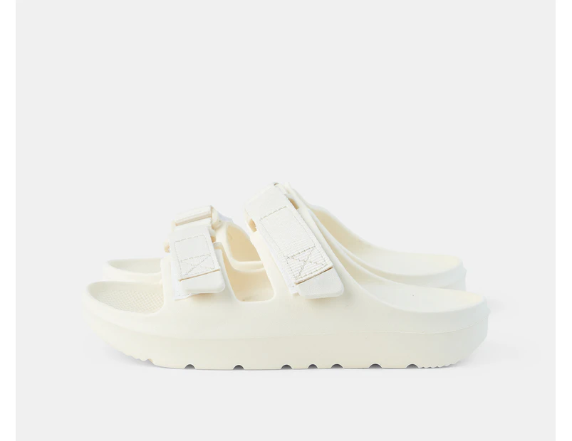 Walnut Girls' Atlas Slides - White