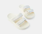 Walnut Girls' Atlas Slides - White