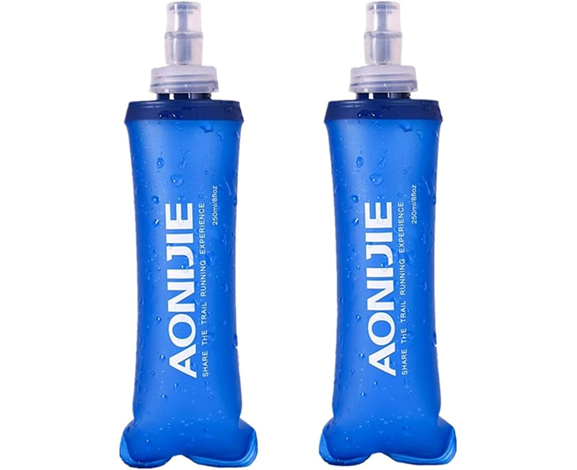 AONIJIE Man and Women Outdoor Sports Marathon Handheld Hydration Pack Bag Hiking Running Hand Hold Bag (Blue+1pcs 500ML Soft flask)