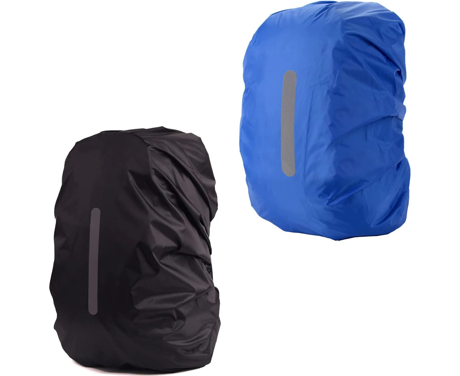 MOPHOEXII 2 Pack Waterproof Rain Cover for Backpack, Backpack Rain Cover with Reflective Strip，Rucksack Rain Cover for Bicycling/Hiking