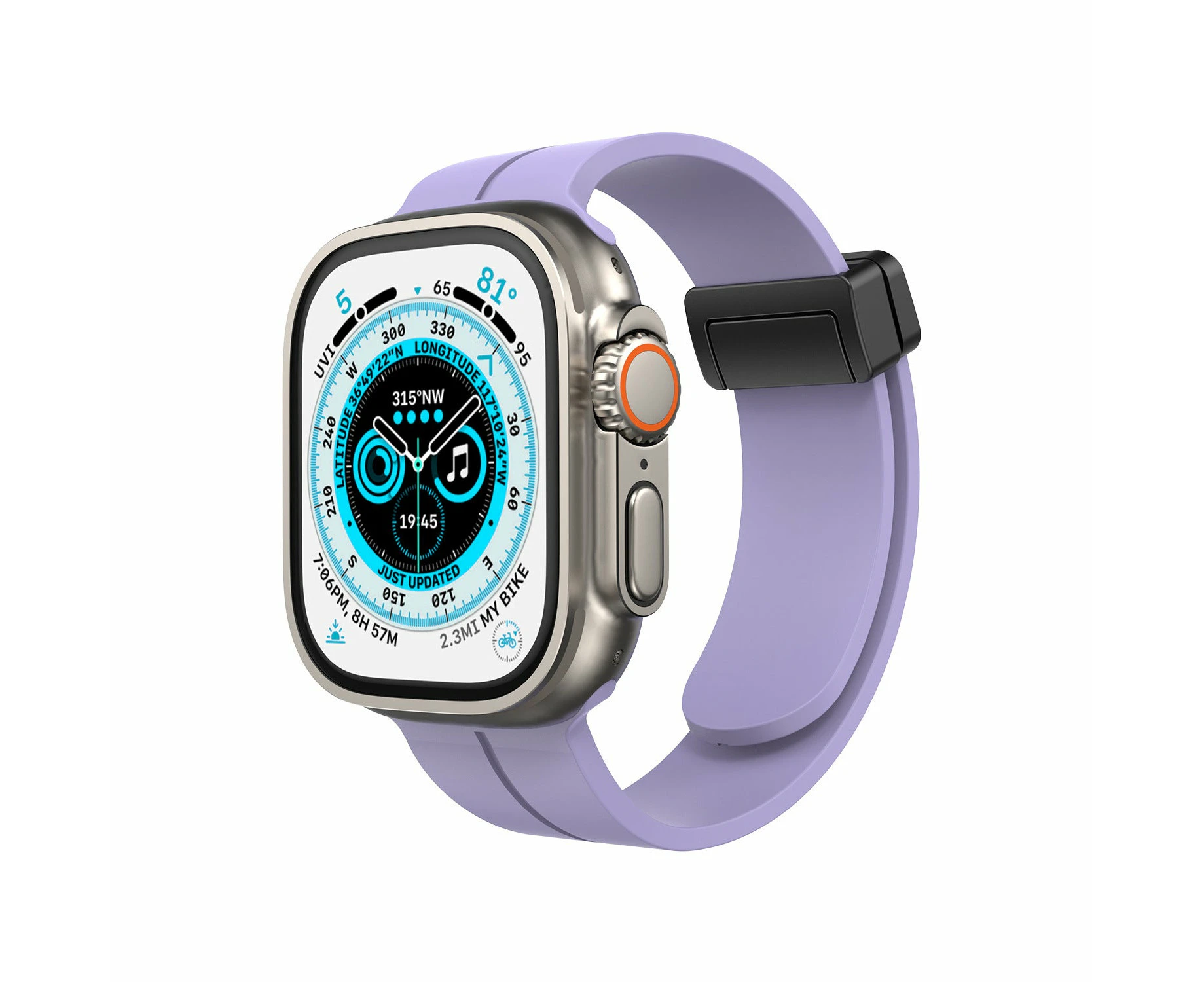 For Apple Watch iWatch Quick Magnetic Sports Band Strap Series 8 7 6 5 4 3 2 38/40/41/42/44/45/49 - PURPLE LILAC