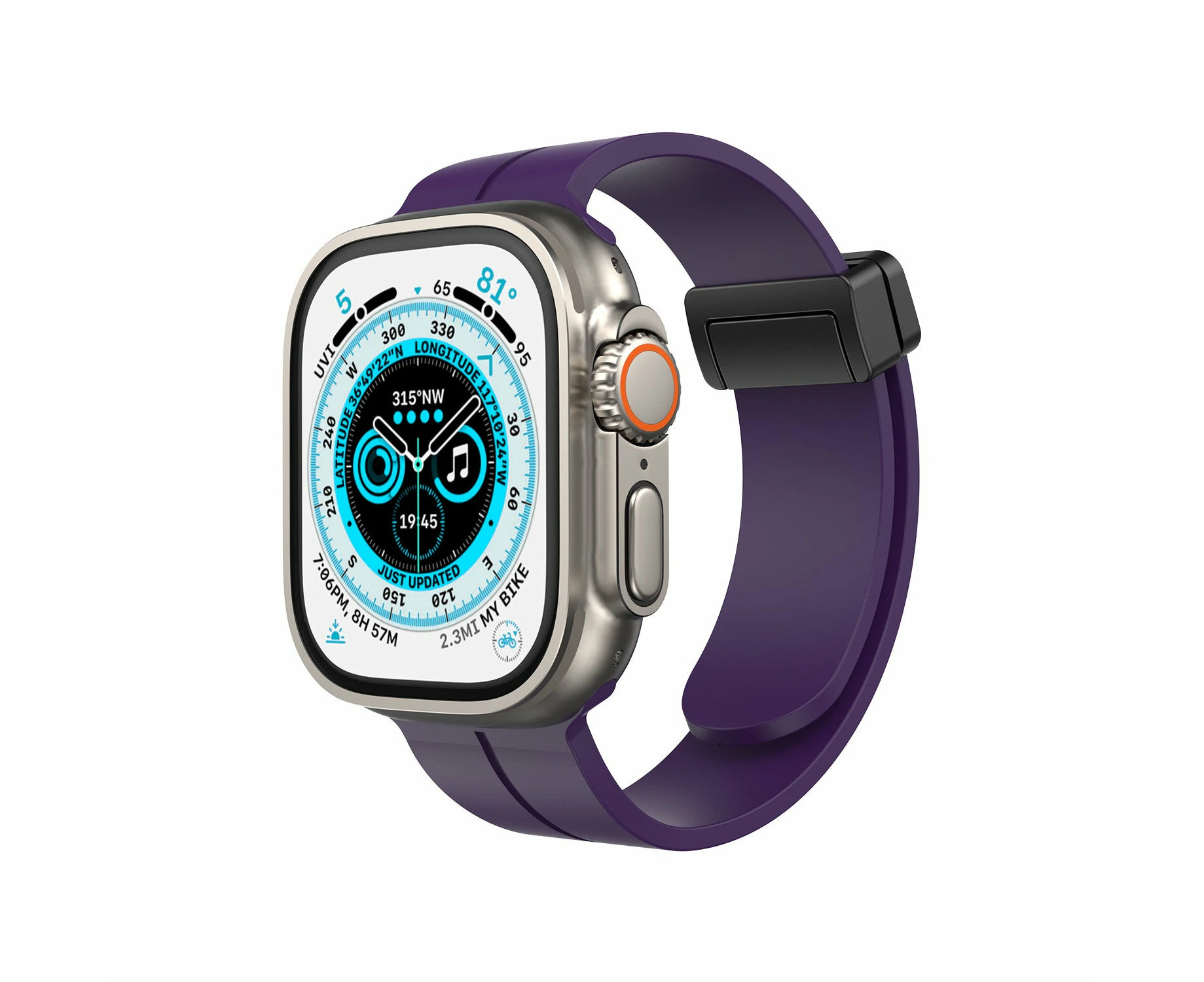 For Apple Watch iWatch Quick Magnetic Sports Band Strap Series 8 7 6 5 4 3 2 38/40/41/42/44/45/49 - FRUIT PURPLE