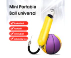 Portable Ball Pump Quick Inflation Easy to Use Long Service Life Practical Hand Inflator for Basketball-Yellow - Yellow