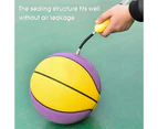 Portable Ball Pump Quick Inflation Easy to Use Long Service Life Practical Hand Inflator for Basketball-Yellow - Yellow