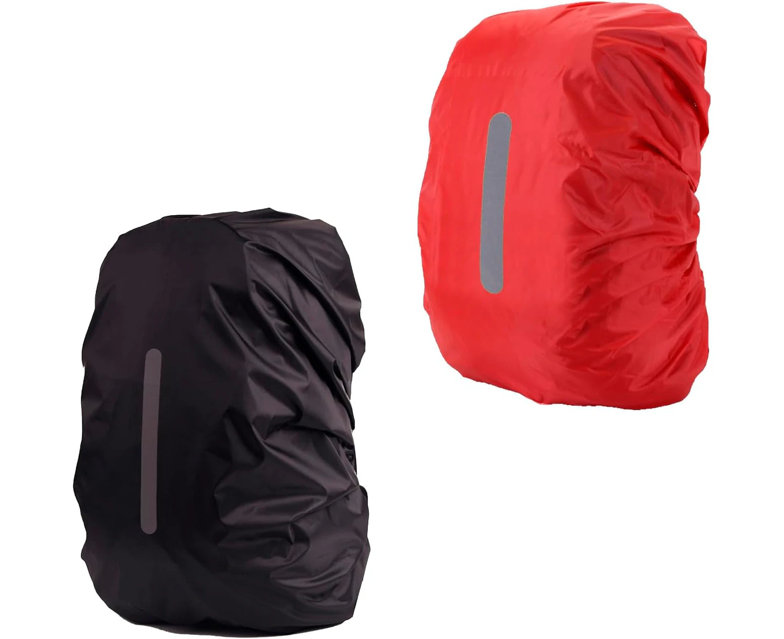 MOPHOEXII 2 Pack Waterproof Rain Cover for Backpack, Backpack Rain Cover with Reflective Strip，Rucksack Rain Cover for Bicycling/Hiking