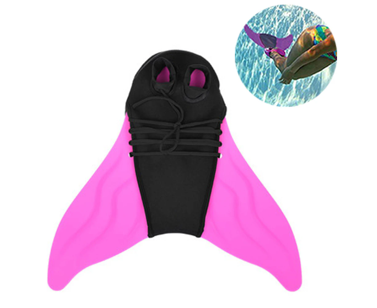 Swim Fins For Kids , Mermaid Tail Fins One-Piece Flipper Diving Fins Swimming Training Fins Water Sport Windsurfing Equipment For Boys Girls,Pink