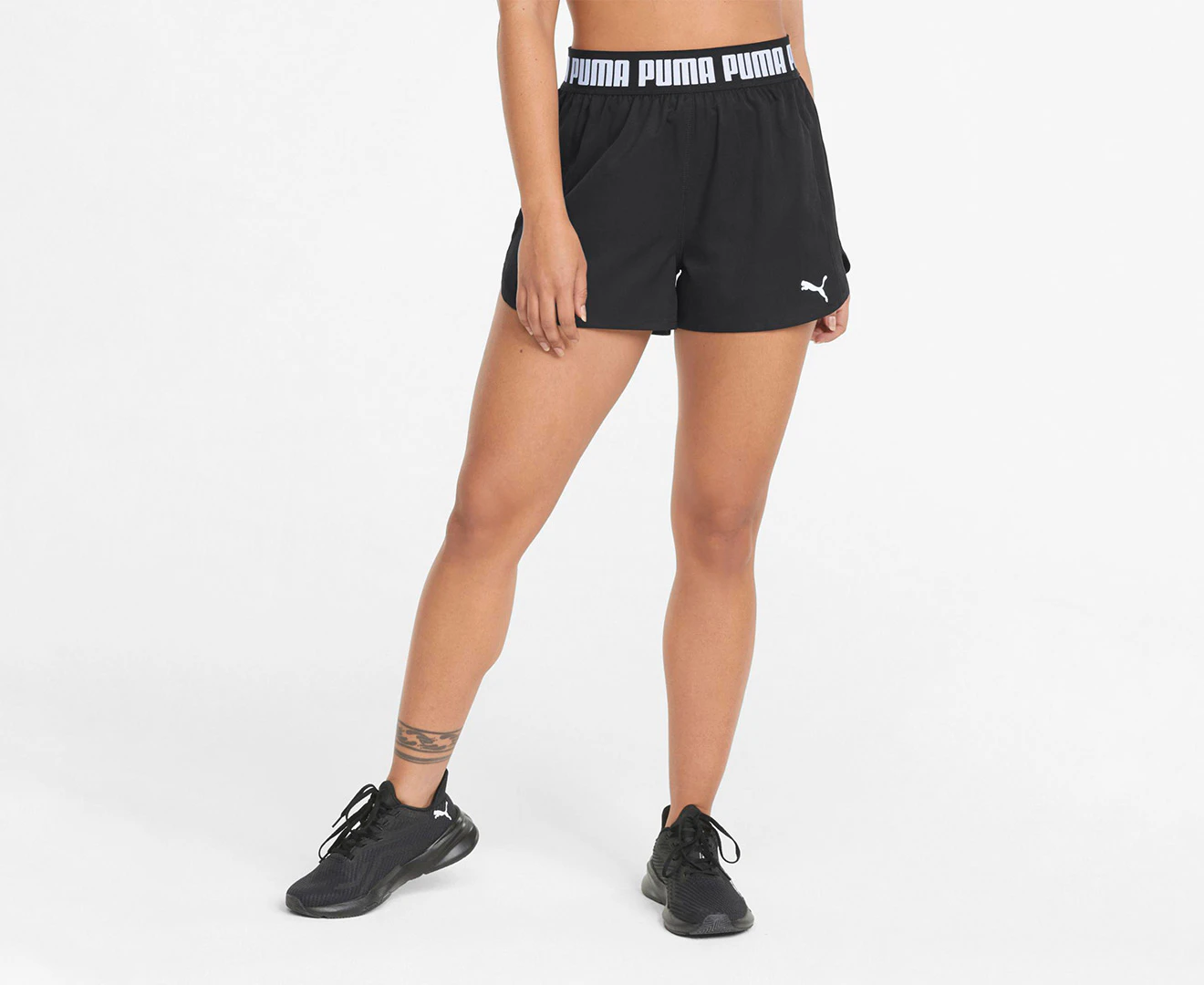 Puma Women's 3-Inch Train Strong Woven Shorts - Black