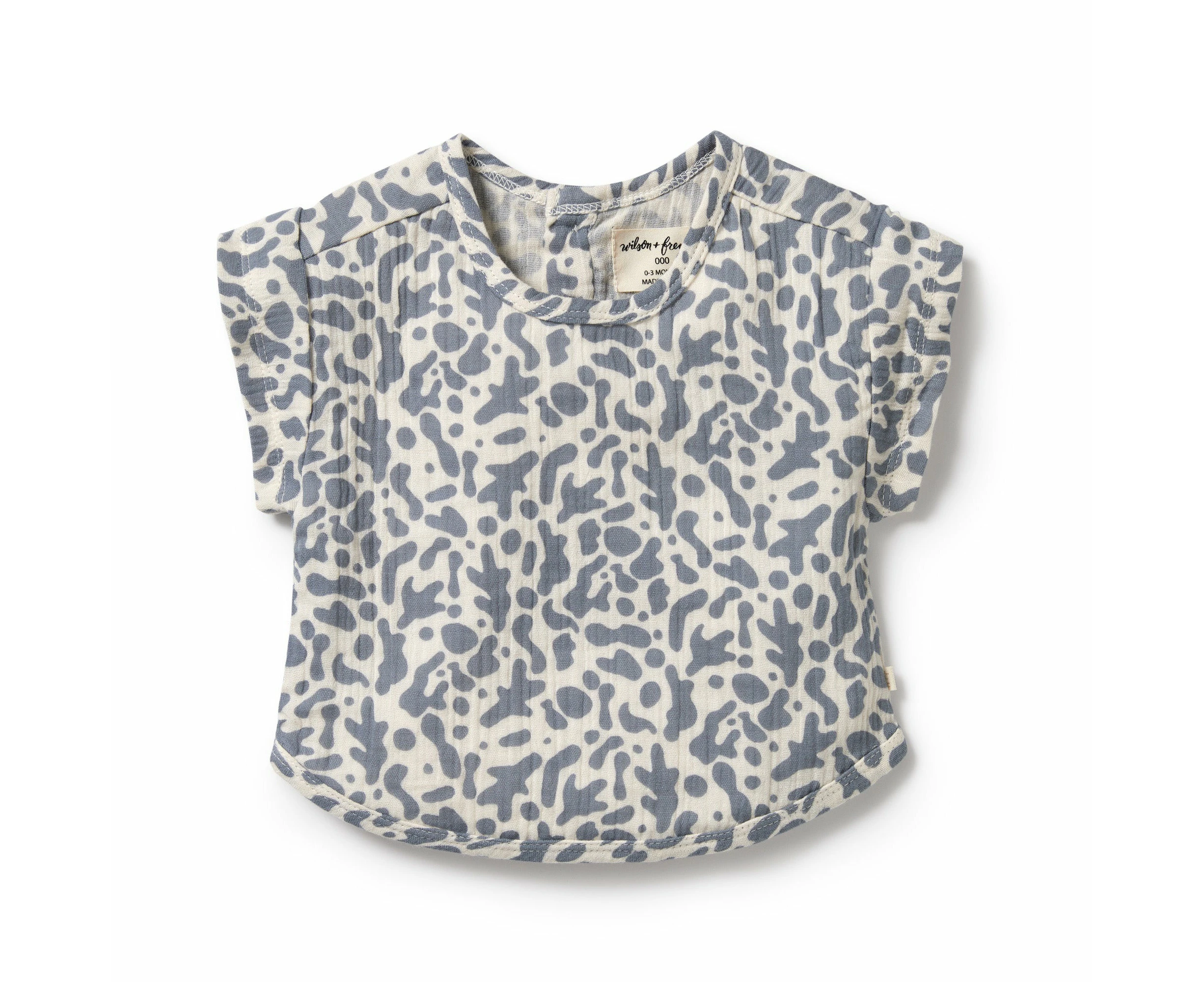 Wilson and Frenchy Organic Crinkle Tee Blue Coral