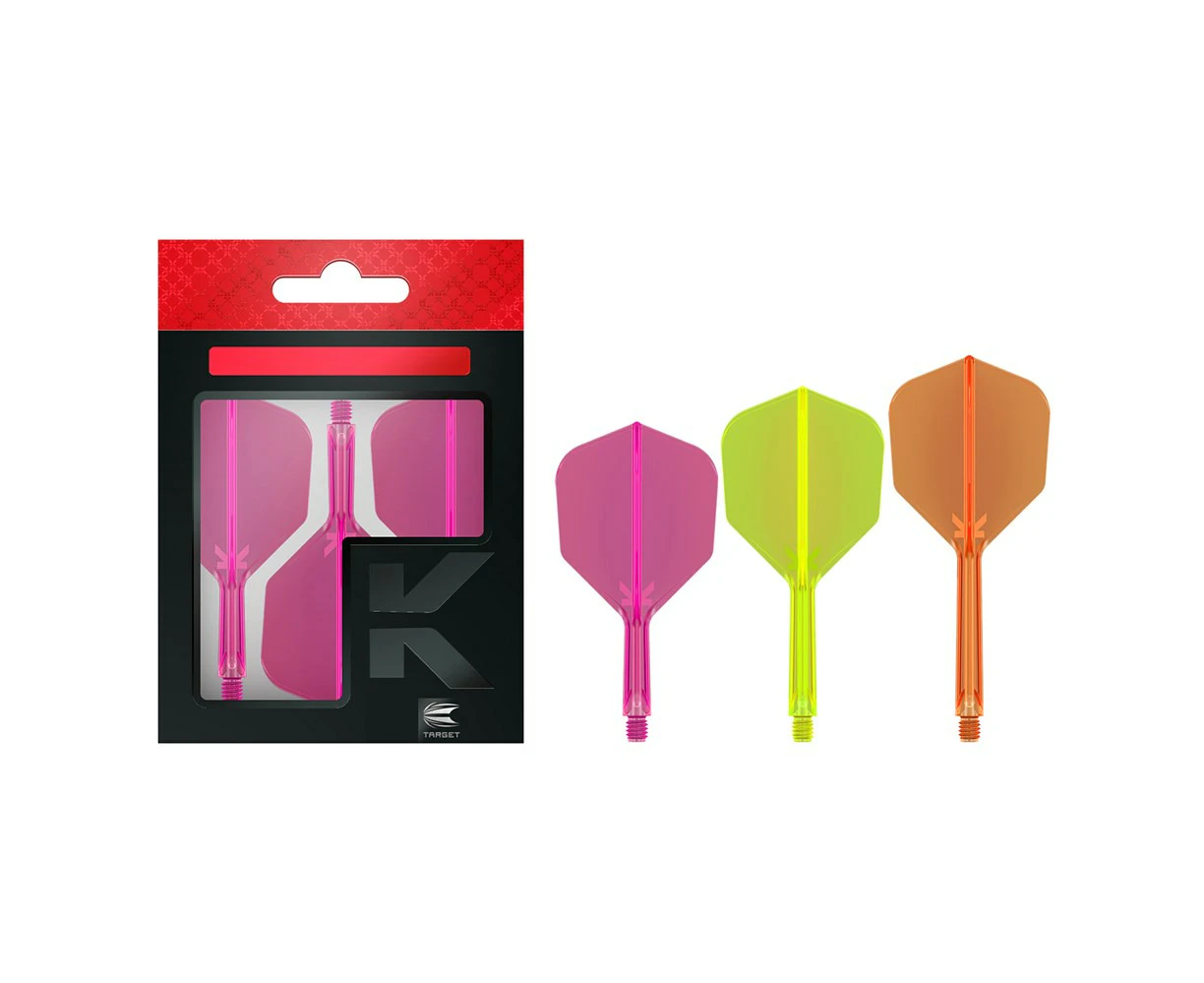 Target K-Flex Moulded Flight & Shaft No.6 NEON Set of 3