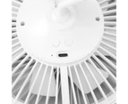 Camping Fan Portable Remote Control Usb Charging Three Speed Wind Wall Mounted Mini Small Electric Ceiling Fan White