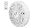 Camping Fan Portable Remote Control Usb Charging Three Speed Wind Wall Mounted Mini Small Electric Ceiling Fan White