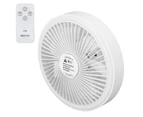 Camping Fan Portable Remote Control Usb Charging Three Speed Wind Wall Mounted Mini Small Electric Ceiling Fan White