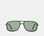 Winstonne Men's Jayden Polarised Sunglasses - Black/Green