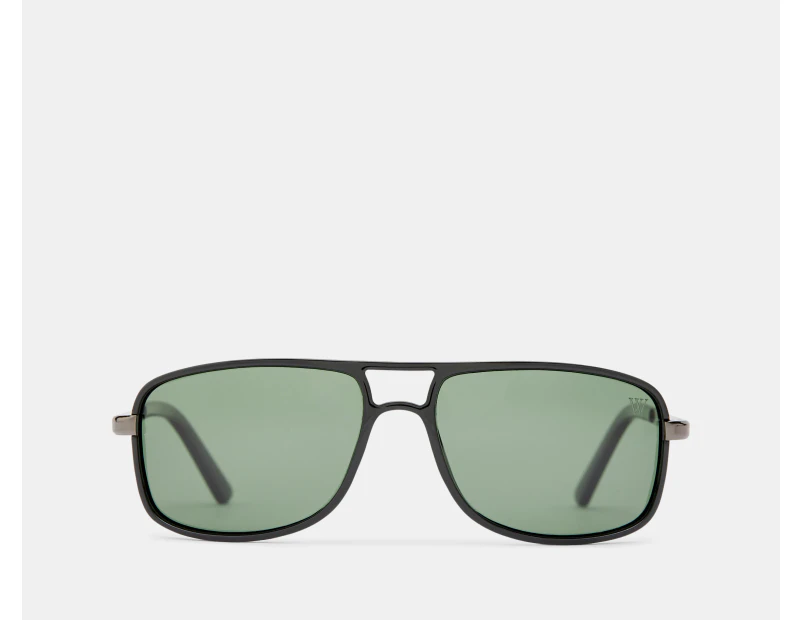 Winstonne Men's Jayden Polarised Sunglasses - Black/Green