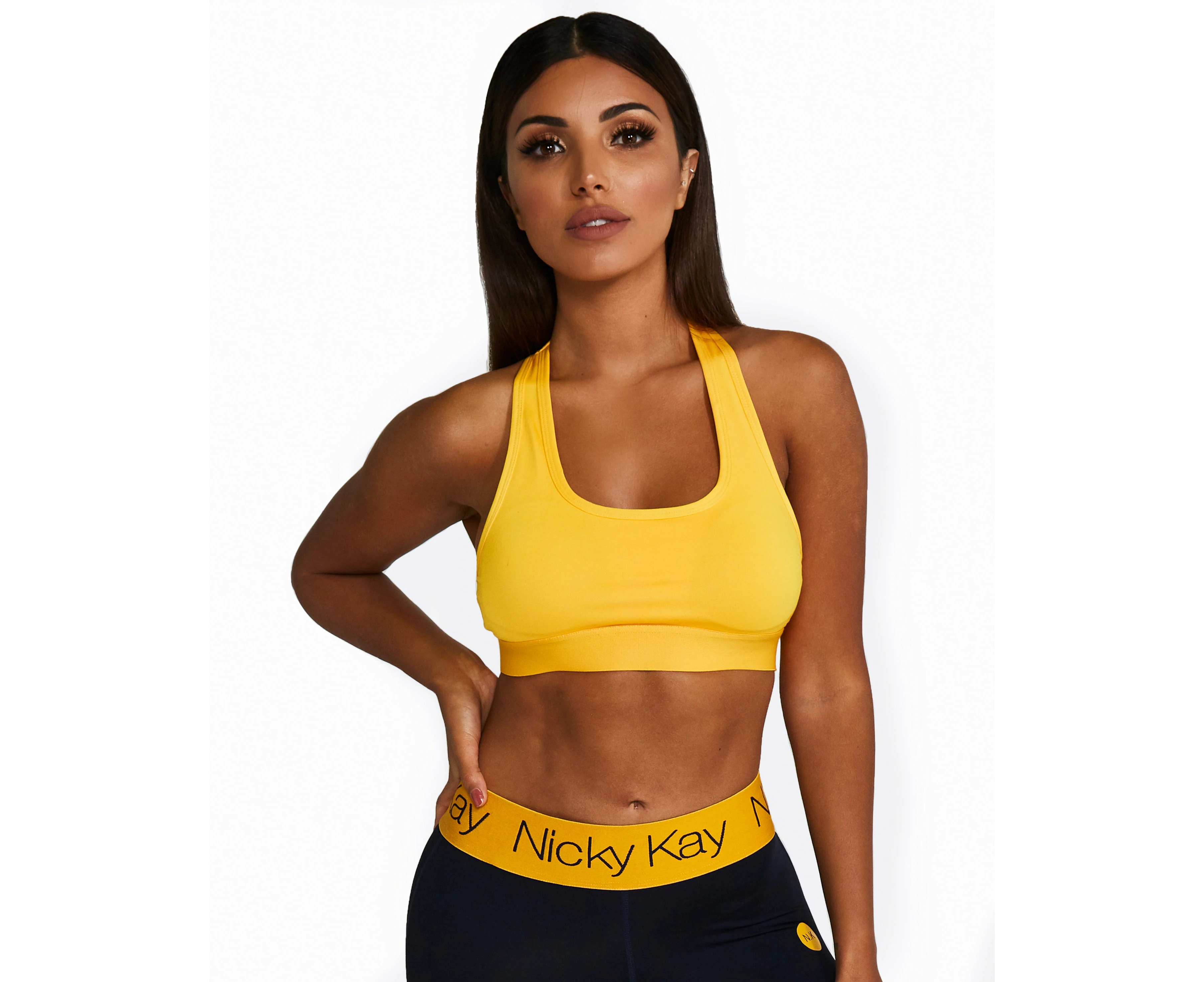 YELLOW RACERBACK CROP TOP