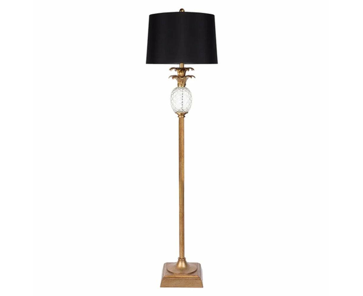 Langley Floor Lamp 1Lt in Antique Silver or Antique Gold - Antique Gold