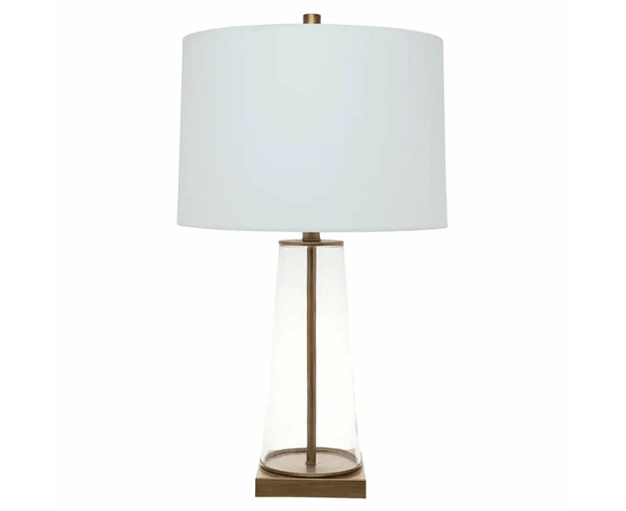 Aspen Table Lamp White, Black 13309, 13324 Cafe Lighting - Antique Gold/White