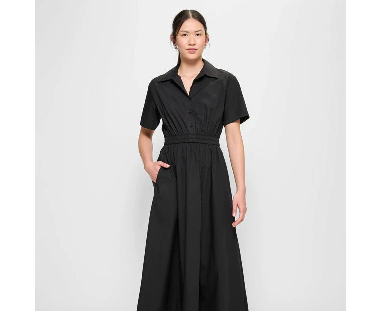 Australian Cotton Midi Shirt Dress - Preview