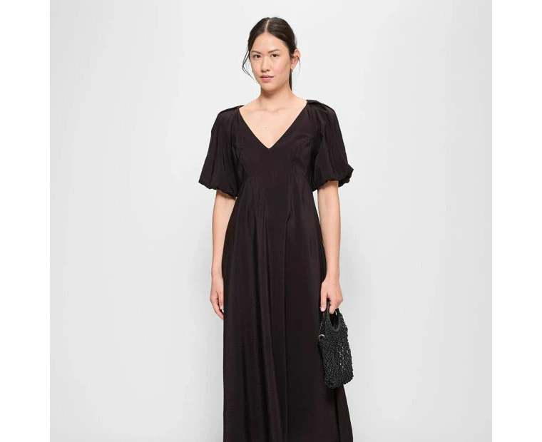 Puff Sleeve Midi Dress - Preview