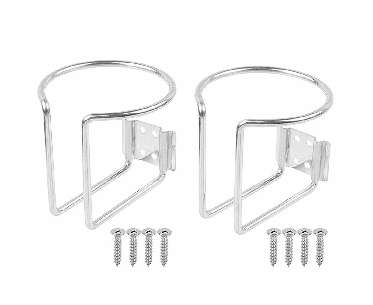 2pcs Stainless Steel Boat Ring Cup Drink Holder For Marine Yacht Truck Rv Car Trailer