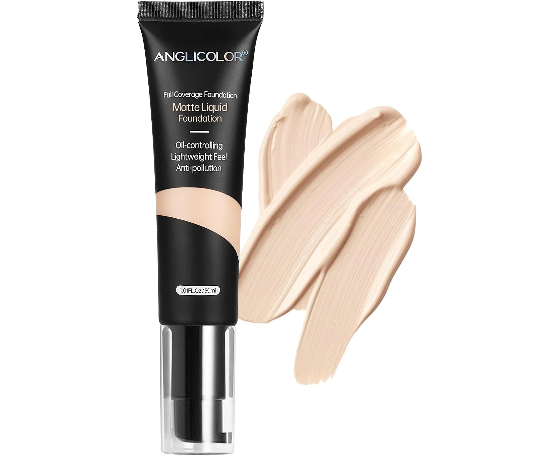 Anglicolor Foundation, Soft Matte Liquid Foundation, Full Coverage Control Concealer Foundation, Flawless Soft Waterproof Long Lasting Foundation Makeup fo