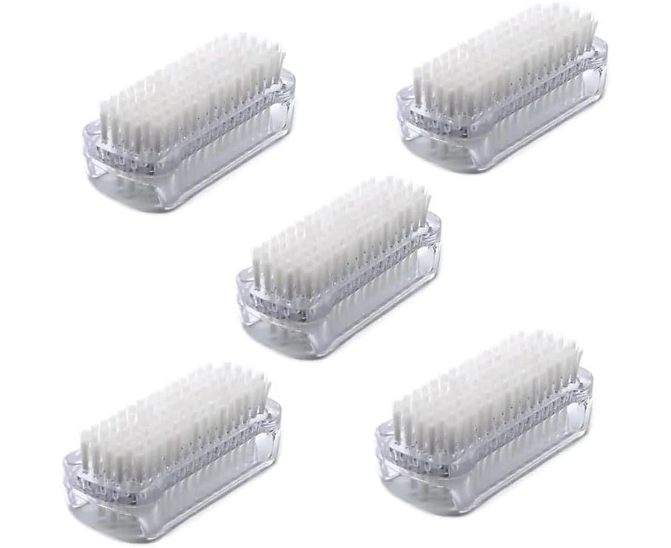 5Pcs Nail Brushes Two Sided Hand Scrubbing Brush Plastic Fingernail Brush Nail Toes Brushes,Nail Brush Two Sided Hand Finger Nail Scrub Brushes Soft Stiff