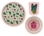 Maxwell & Williams 3-Piece Kids' Pete Cromer Garden Party Dinner Set - Pink