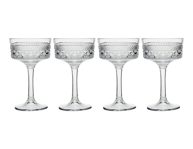 Set of 4 Maxwell & Williams 280mL Speakeasy Coupe Glasses