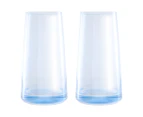 Set of 2 Maxwell & Williams 480mL Glamour Highball Glasses - Blue