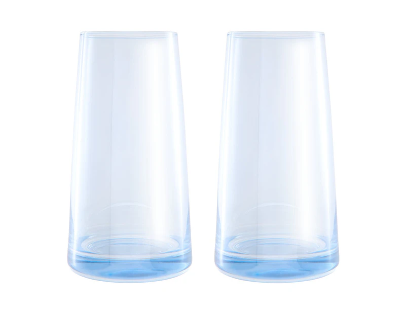 Set of 2 Maxwell & Williams 480mL Glamour Highball Glasses - Blue