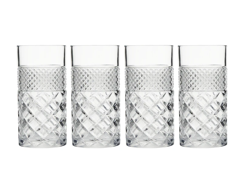 Set of 4 Maxwell & Williams 380mL Speakeasy Highball Glasses