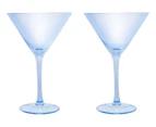 Set of 2 Maxwell & Williams 230mL Glamour Martini Glasses - Blue