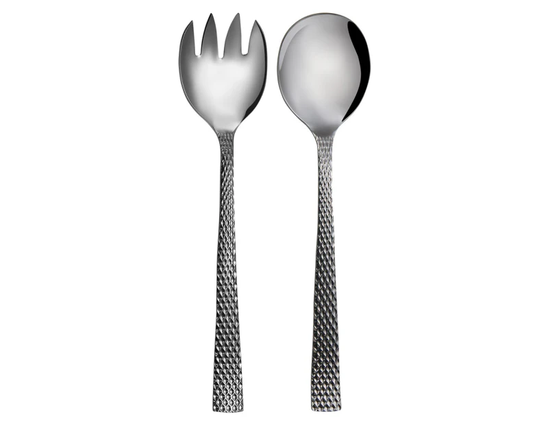 Maxwell & Williams 2-Piece Diamonds Salad Server Set - Silver