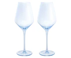 Set of 2 Maxwell & Williams 480mL Glamour Wine Glasses - Blue