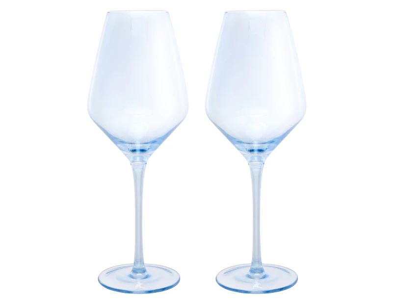 Set of 2 Maxwell & Williams 480mL Glamour Wine Glasses - Blue