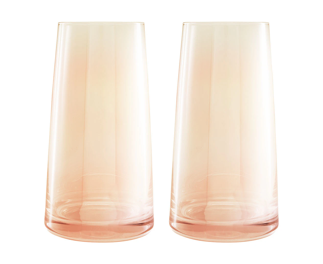 Set of 2 Maxwell & Williams 480mL Glamour Highball Glasses - Coral