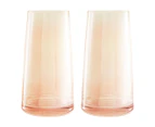 Set of 2 Maxwell & Williams 480mL Glamour Highball Glasses - Coral