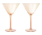 Set of 2 Maxwell & Williams 230mL Glamour Martini Glasses - Coral