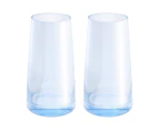 Set of 2 Maxwell & Williams 480mL Glamour Highball Glasses - Blue