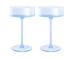 Set of 2 Maxwell & Williams 240mL Glamour Coupe Glasses - Blue