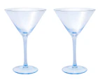 Set of 2 Maxwell & Williams 230mL Glamour Martini Glasses - Blue