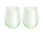 Set of 2 Maxwell & Williams 540mL Glamour Stemless Glasses - Green