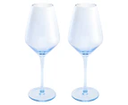 Set of 2 Maxwell & Williams 480mL Glamour Wine Glasses - Blue