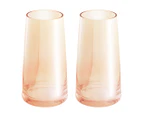 Set of 2 Maxwell & Williams 480mL Glamour Highball Glasses - Coral