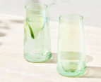 Set of 2 Maxwell & Williams 480mL Glamour Highball Glasses - Green