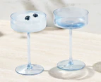 Set of 2 Maxwell & Williams 240mL Glamour Coupe Glasses - Blue