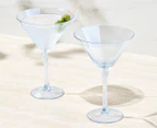 Set of 2 Maxwell & Williams 230mL Glamour Martini Glasses - Blue