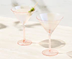 Set of 2 Maxwell & Williams 230mL Glamour Martini Glasses - Coral