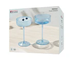 Set of 2 Maxwell & Williams 240mL Glamour Coupe Glasses - Blue